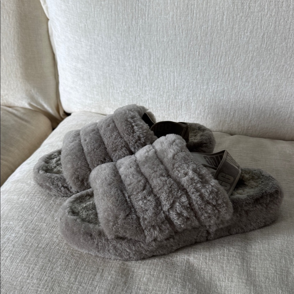 UGG Fluff Yeah Slide Ribbon Grey Women’s